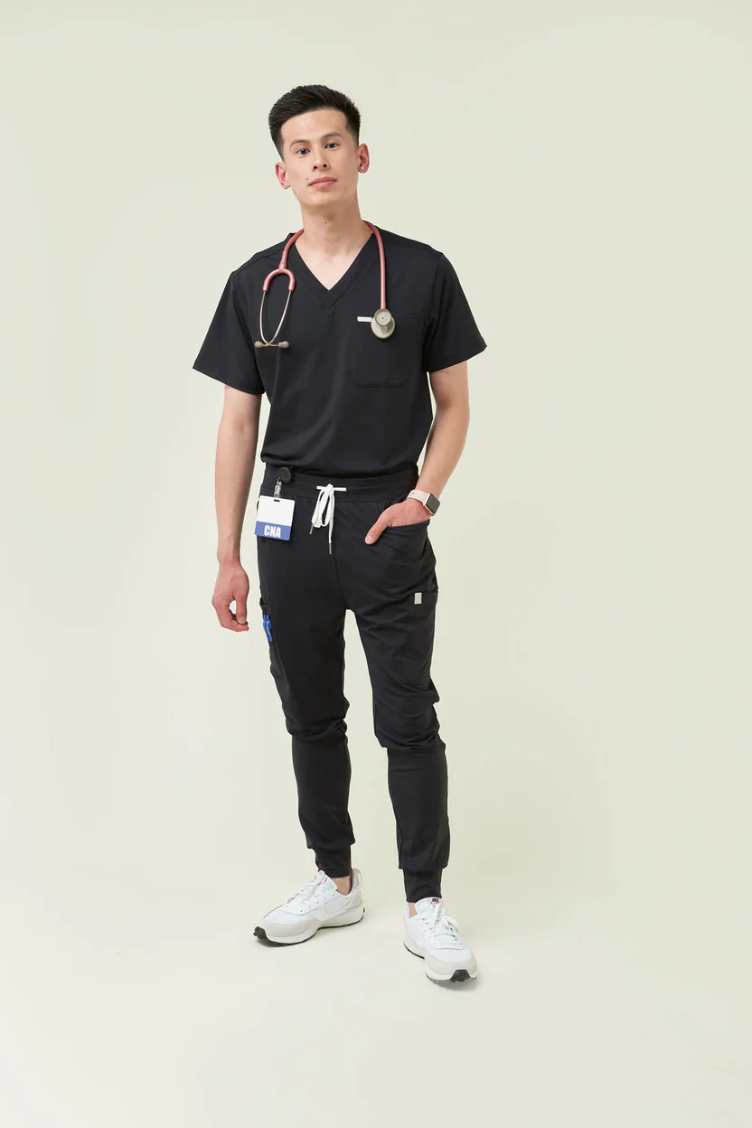 MakeItScope Men's Rubio 1-Pocket Top - Black - RUBIO1-CBK-