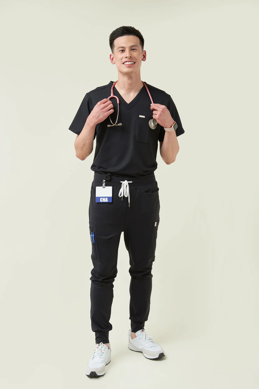 MakeItScope Men's Rubio 1-Pocket Top - Black - RUBIO1-CBK-