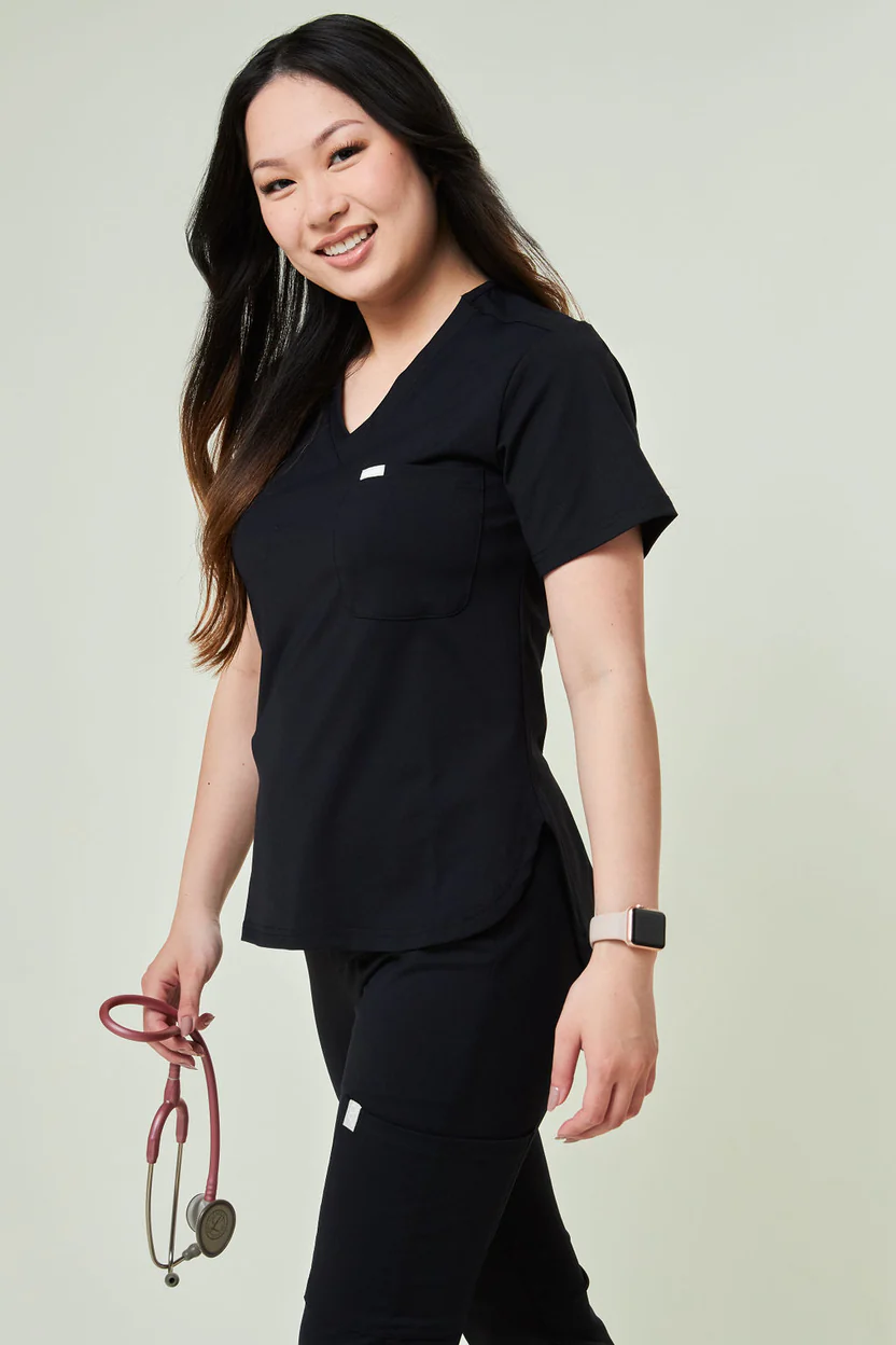 MakeItScope Women's Harry 1-Pocket Top - Black - HARRY1-CBK-