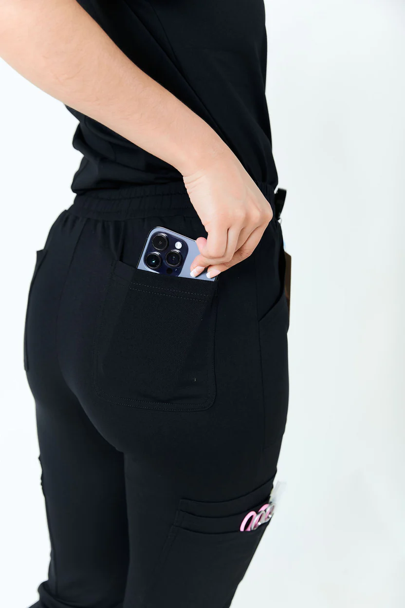 MakeItScope Women's Willow 9-Pocket High-Rise Jogger - Black - WILLOW9-CBK-