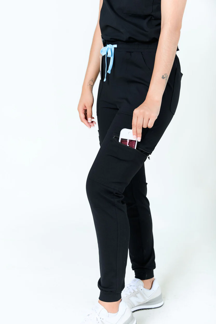 MakeItScope Women's Willow 9-Pocket High-Rise Jogger - Black - WILLOW9-CBK-