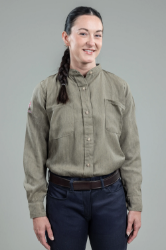NSA Womens DRIFIRE DH Air FR Work Shirt - Khaki tan