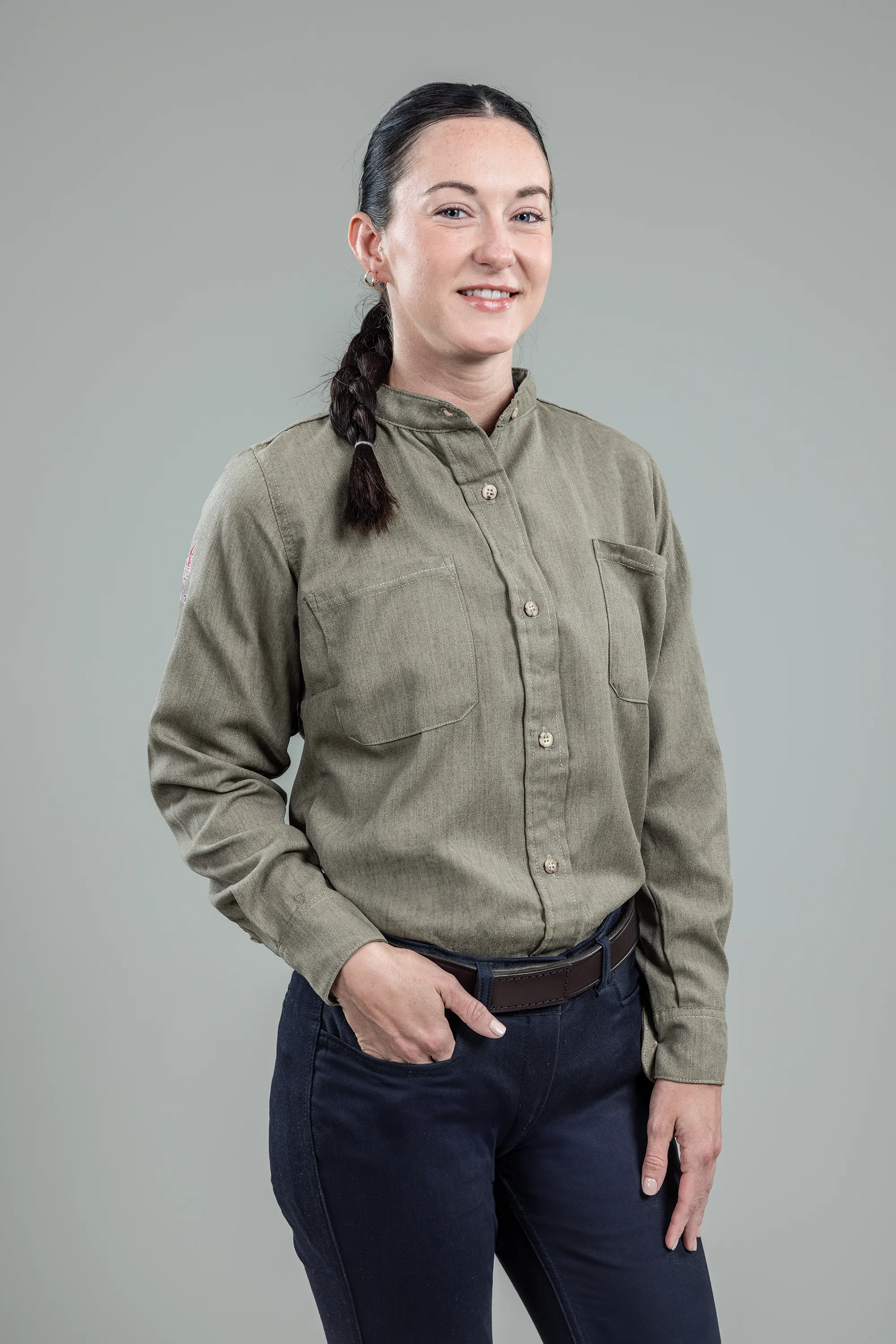 NSA Women's DRIFIRE DH Air FR Work Shirt - Khaki - SHR-DHKW-