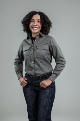 NSA Womens DRIFIRE TECGEN FR Work Shirt - Grey grey,gray,light,dark,women,ladies,fr,work,shirt