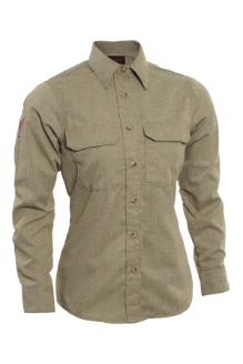 NSA Womens DRIFIRE TECGEN FR Work Shirt - Tan khaki,tan,beige,women,ladies,fr,work,shirt