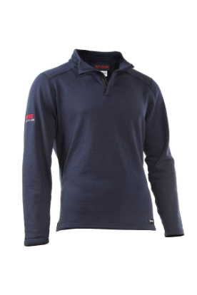 NSA Women's Drifire Power Grid FR 1/4 Zip Fleece - Navy Blue
