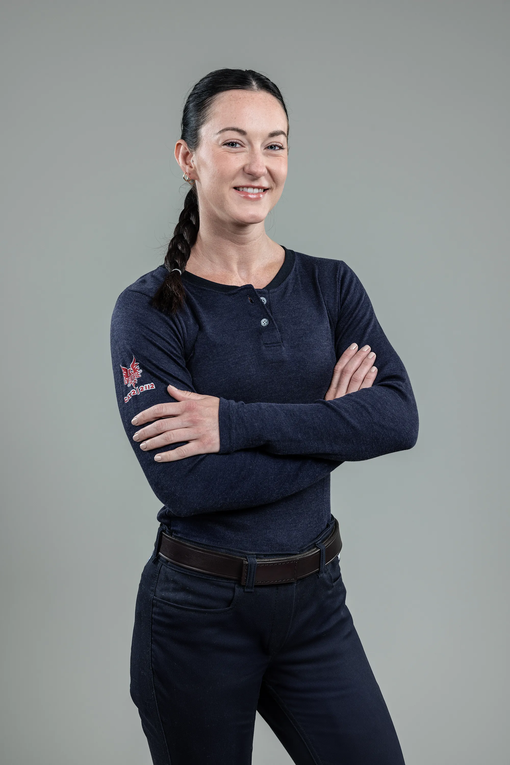 NSA Women's Drifire Tecgen FR Long Sleeve Henley - Navy - TEE1NNHW-