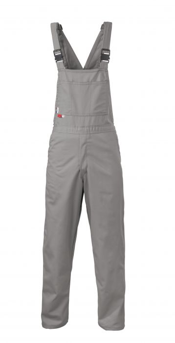 Saf-Tech Mens 9 oz Indura Unlined Bib Overalll - Grey