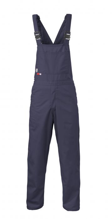 Saf-Tech Mens 9 oz Indura Unlined Bib Overalll - Navy Blue fr,flame,fire,resistant,retardant,women,womens,girl,girls,boy,boys,men,mens,bib,blues,coverall,overalls,overall,coveralls,bibs,unlined,outerwear,navy,blue,midnight,indigo,dark