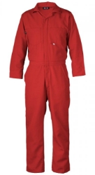 Saf-Tech Mens 4.5 oz Nomex IIIA Contractor Coverall - Red fr,flame,fire,resistant,retardant,boy,boys,men,mens,bib,blues,coverall,overalls,overall,coveralls,bibs,red,crimson,blood,scarlet