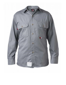 Saf-Tech Mens 4.5 oz Nomex IIIA Work Shirt - Gray