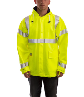 Tingley Mens Eclipse FR Hi-Vis Rain Jacket - Yellow