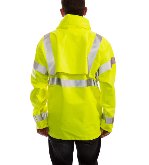 Tingley Mens Eclipse FR Hi-Vis Rain Jacket - Yellow - J44122-