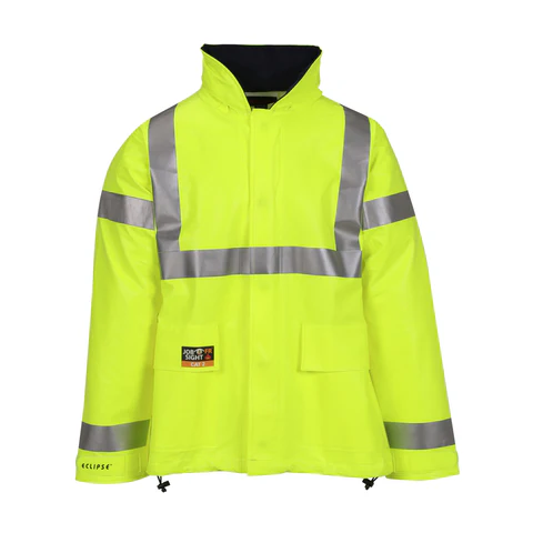 Tingley Mens Eclipse FR Hi-Vis Rain Jacket - Yellow - J44122-