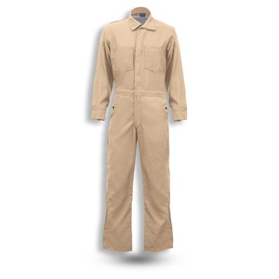 Topps Mens 4.5 oz. Nomex Coverall - Tan FR,flame,fire,resistant,men,mens,boy,boys,blues,coverall,coveralls,overalls,overall,work,onesie,light,tan,khaki,beige,brown