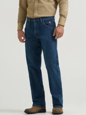 Wrangler Mens FR Advanced Comfort Relaxed Fit Jean - Midstone