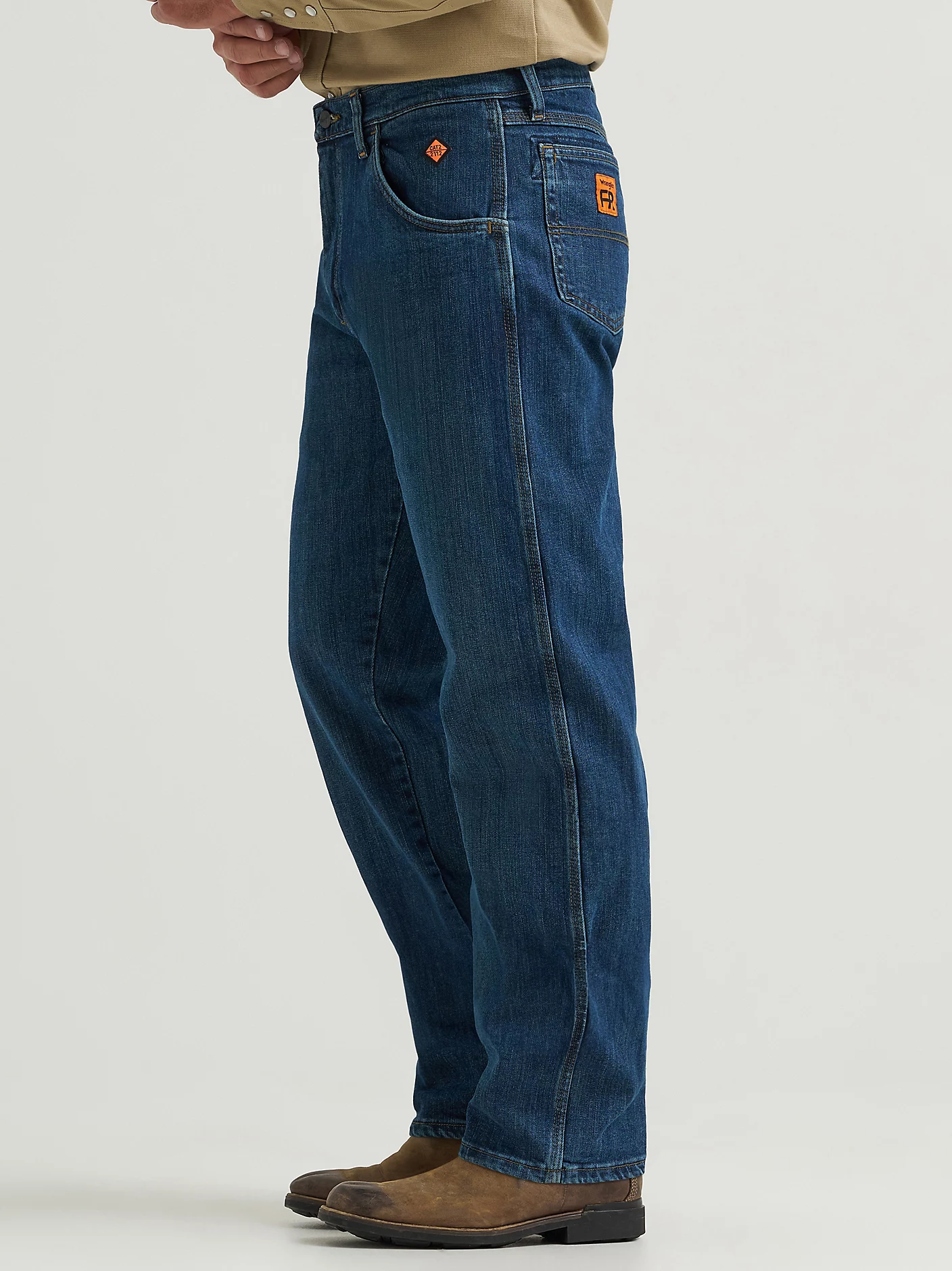 Wrangler Mens FR Advanced Comfort Relaxed Fit Jean - Midstone - FRAC50M-
