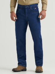 Wrangler Mens FR Flame-Resistant Relaxed Fit Jean - Prewash FR,fire,flame,resistant,retardant,men,boy,mens,boys,pant,pants,jean,jeans,work,blue,denim