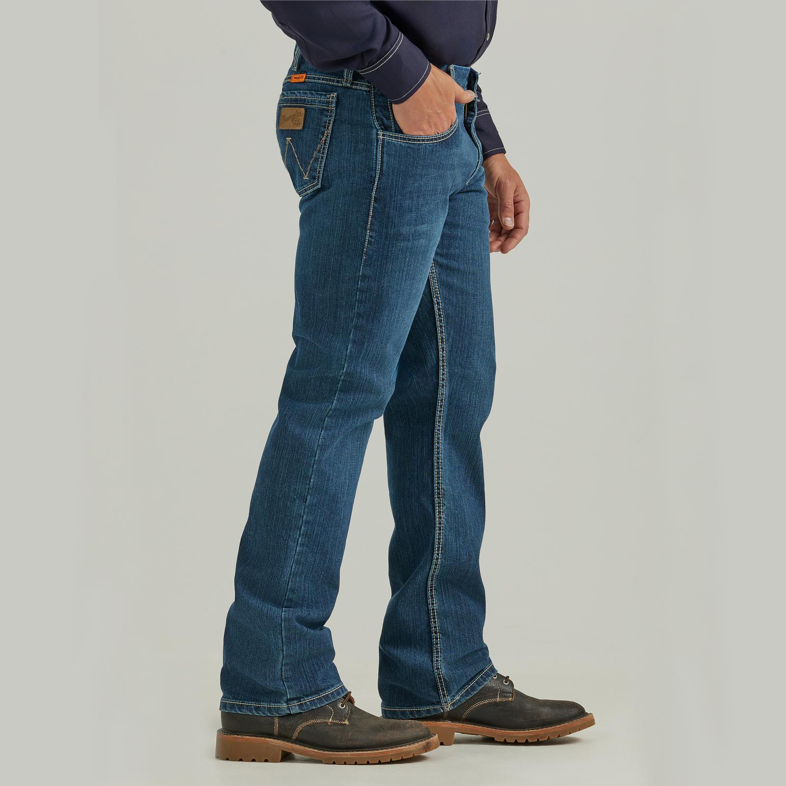 Wrangler Men's FR Retro Slim Boot Jean - Midstone Blue - 112369395-