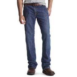 Ariat Mens FR M4 Low Rise Workhorse Boot Cut Jean - Flint FR,fire,flame,resistant,retardant,men,boy,mens,boys,pant,pants,jean,jeans,work,blue,denim